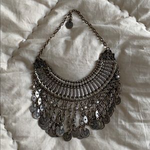 Free People Antique Silver Statement Necklace